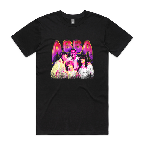 ABBA Tee by Lonely Kids Club. All clothing from our T-shirts to our shorts and hoodies are ethically made, and printed packed and shipped from Sydney.