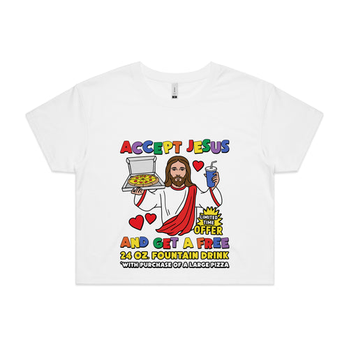 Accept Jesus Tee by Lonely Kids Club. All clothing from our T-shirts to our shorts and hoodies are ethically made, and printed packed and shipped from Sydney.