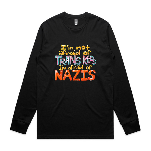 Afraid Of Nazis Tee by Lonely Kids Club. All clothing from our T-shirts to our shorts and hoodies are ethically made, and printed packed and shipped from Sydney.