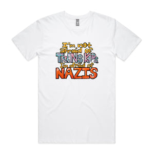 Afraid Of Nazis Tee by Lonely Kids Club. All clothing from our T-shirts to our shorts and hoodies are ethically made, and printed packed and shipped from Sydney.