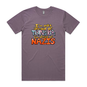 Afraid Of Nazis Tee by Lonely Kids Club. All clothing from our T-shirts to our shorts and hoodies are ethically made, and printed packed and shipped from Sydney.