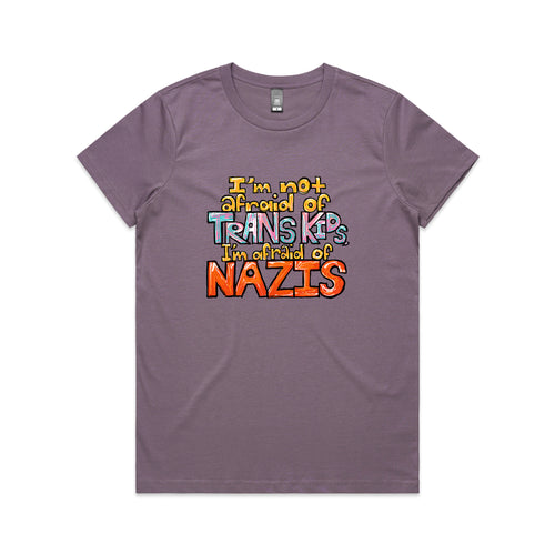 Afraid Of Nazis Tee by Lonely Kids Club. All clothing from our T-shirts to our shorts and hoodies are ethically made, and printed packed and shipped from Sydney.