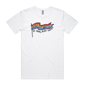 Aftergay Tee by Lonely Kids Club. All clothing from our T-shirts to our shorts and hoodies are ethically made, and printed packed and shipped from Sydney.