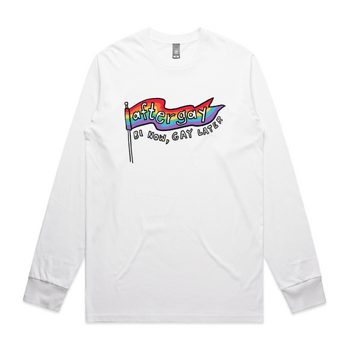 Aftergay Tee by Lonely Kids Club. All clothing from our T-shirts to our shorts and hoodies are ethically made, and printed packed and shipped from Sydney.