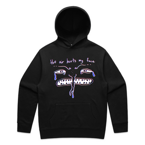 Air Hurts Hoodie by Lonely Kids Club. All clothing from our T-shirts to our shorts and hoodies are ethically made, and printed packed and shipped from Sydney.