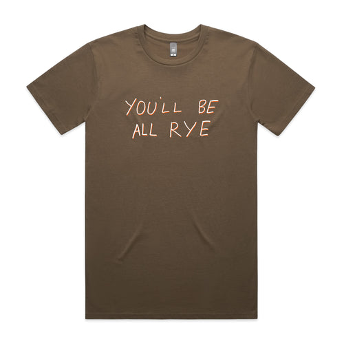 All Rye Tee by Lonely Kids Club. All clothing from our T-shirts to our shorts and hoodies are ethically made, and printed packed and shipped from Sydney.