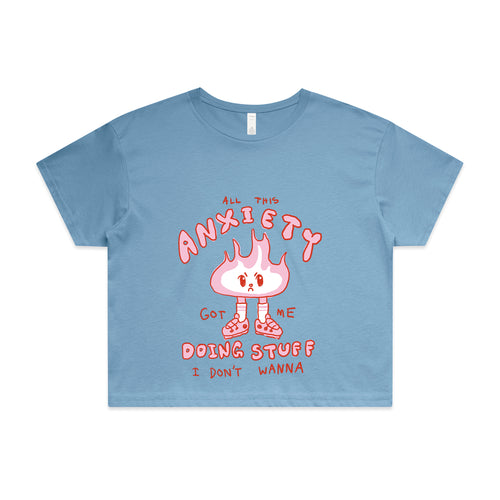 All This Anxiety Tee by Lonely Kids Club. All clothing from our T-shirts to our shorts and hoodies are ethically made, and printed packed and shipped from Sydney.