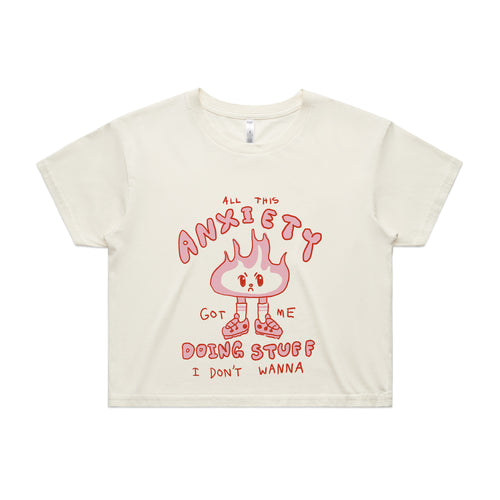 All This Anxiety Tee by Lonely Kids Club. All clothing from our T-shirts to our shorts and hoodies are ethically made, and printed packed and shipped from Sydney.