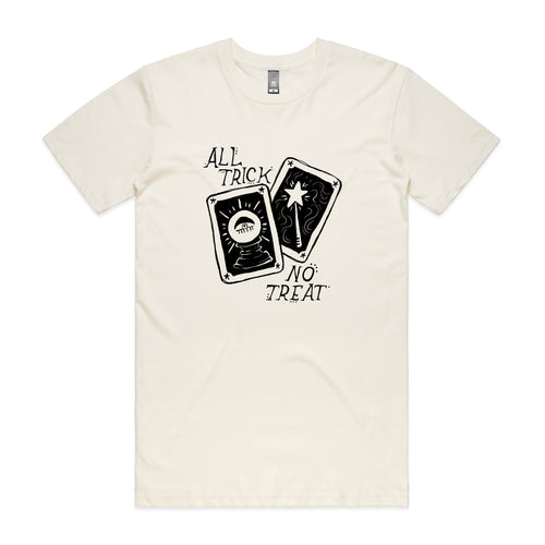 All Trick No Treat Tee by Lonely Kids Club. All clothing from our T-shirts to our shorts and hoodies are ethically made, and printed packed and shipped from Sydney.