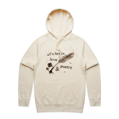 All's Fair Hoodie by Lonely Kids Club. All clothing from our T-shirts to our shorts and hoodies are ethically made, and printed packed and shipped from Sydney.