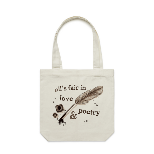 All's Fair Tote by Lonely Kids Club. All clothing from our T-shirts to our shorts and hoodies are ethically made, and printed packed and shipped from Sydney.