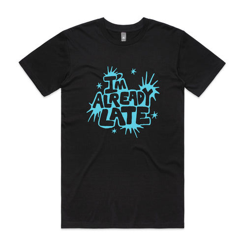 Already Late Tee by Lonely Kids Club. All clothing from our T-shirts to our shorts and hoodies are ethically made, and printed packed and shipped from Sydney.