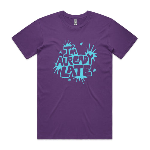 Already Late Tee by Lonely Kids Club. All clothing from our T-shirts to our shorts and hoodies are ethically made, and printed packed and shipped from Sydney.