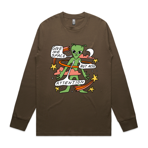 Also Attention Tee by Lonely Kids Club. All clothing from our T-shirts to our shorts and hoodies are ethically made, and printed packed and shipped from Sydney.