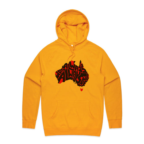 Always Was Charity Hoodie by Lonely Kids Club. All clothing from our T-shirts to our shorts and hoodies are ethically made, and printed packed and shipped from Sydney.