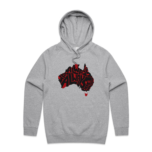 Always Was Charity Hoodie by Lonely Kids Club. All clothing from our T-shirts to our shorts and hoodies are ethically made, and printed packed and shipped from Sydney.