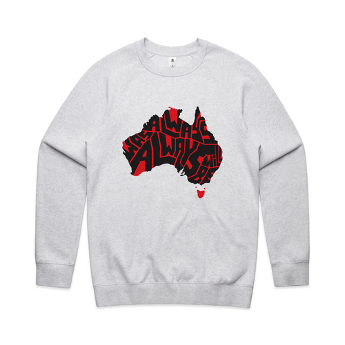 Always Was Charity Jumper by Lonely Kids Club. All clothing from our T-shirts to our shorts and hoodies are ethically made, and printed packed and shipped from Sydney.