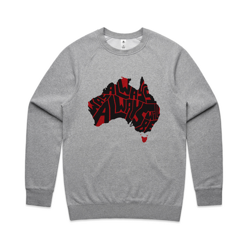 Always Was Charity Jumper by Lonely Kids Club. All clothing from our T-shirts to our shorts and hoodies are ethically made, and printed packed and shipped from Sydney.