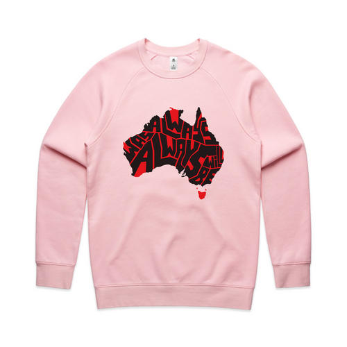Always Was Charity Jumper by Lonely Kids Club. All clothing from our T-shirts to our shorts and hoodies are ethically made, and printed packed and shipped from Sydney.
