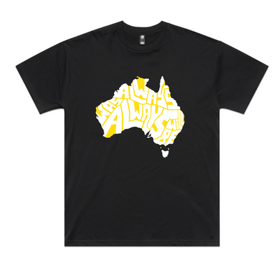 Always Was Charity Tee by Lonely Kids Club. All clothing from our T-shirts to our shorts and hoodies are ethically made, and printed packed and shipped from Sydney.