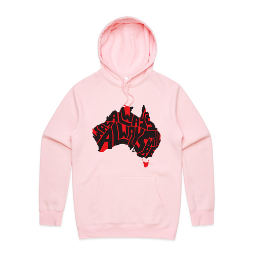 Always Was Charity Hoodie by Lonely Kids Club. All clothing from our T-shirts to our shorts and hoodies are ethically made, and printed packed and shipped from Sydney.