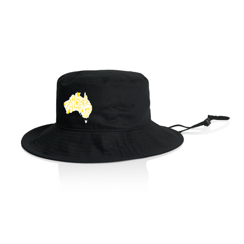 Always Was Charity Sun Hat by Lonely Kids Club. All clothing from our T-shirts to our shorts and hoodies are ethically made, and printed packed and shipped from Sydney.