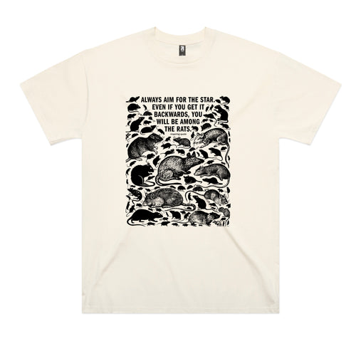 Among The Rats Tee by Lonely Kids Club. All clothing from our T-shirts to our shorts and hoodies are ethically made, and printed packed and shipped from Sydney.