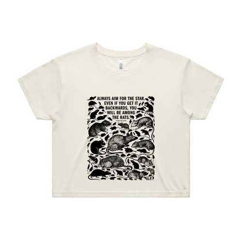 Among The Rats Tee by Lonely Kids Club. All clothing from our T-shirts to our shorts and hoodies are ethically made, and printed packed and shipped from Sydney.