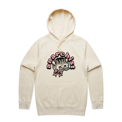 Anarchist Hoodie by Lonely Kids Club. All clothing from our T-shirts to our shorts and hoodies are ethically made, and printed packed and shipped from Sydney.