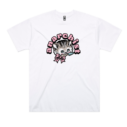 Anarchist Oversized Tee by Lonely Kids Club. All clothing from our T-shirts to our shorts and hoodies are ethically made, and printed packed and shipped from Sydney.