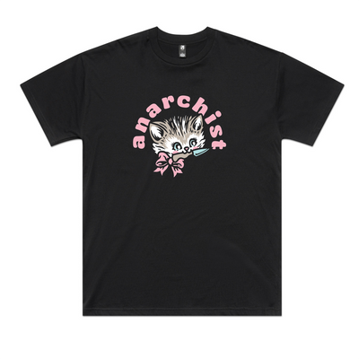 Anarchist Oversized Tee by Lonely Kids Club. All clothing from our T-shirts to our shorts and hoodies are ethically made, and printed packed and shipped from Sydney.