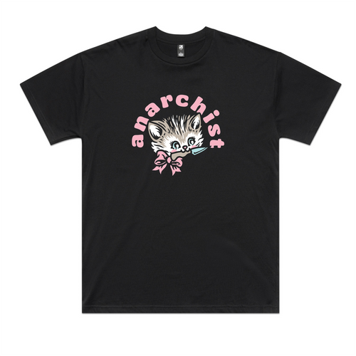 Anarchist Oversized Tee by Lonely Kids Club. All clothing from our T-shirts to our shorts and hoodies are ethically made, and printed packed and shipped from Sydney.