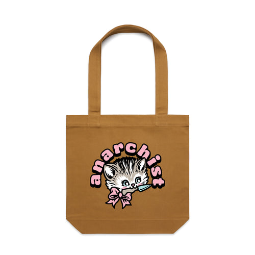 Anarchist Tote by Lonely Kids Club. All clothing from our T-shirts to our shorts and hoodies are ethically made, and printed packed and shipped from Sydney.