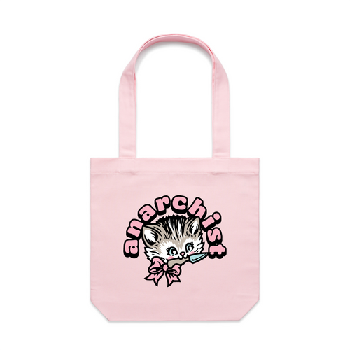 Anarchist Tote by Lonely Kids Club. All clothing from our T-shirts to our shorts and hoodies are ethically made, and printed packed and shipped from Sydney.