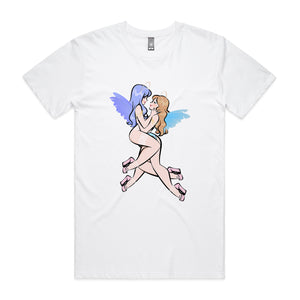 Angels Tee by Lonely Kids Club. All clothing from our T-shirts to our shorts and hoodies are ethically made, and printed packed and shipped from Sydney.
