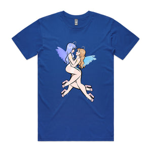 Angels Tee by Lonely Kids Club. All clothing from our T-shirts to our shorts and hoodies are ethically made, and printed packed and shipped from Sydney.