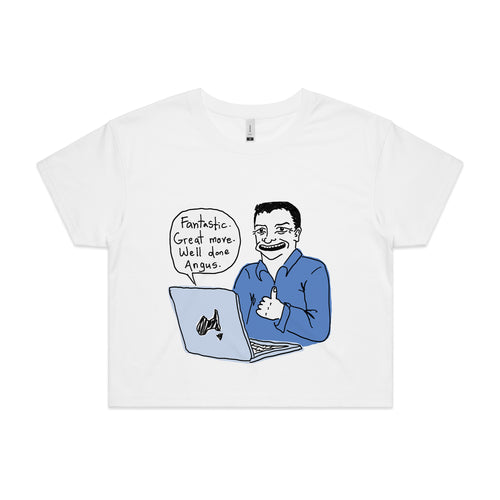 Well Done Angus Tee by Lonely Kids Club. All clothing from our T-shirts to our shorts and hoodies are ethically made, and printed packed and shipped from Sydney.