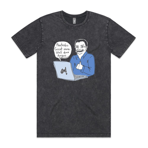 Well Done Angus Tee by Lonely Kids Club. All clothing from our T-shirts to our shorts and hoodies are ethically made, and printed packed and shipped from Sydney.