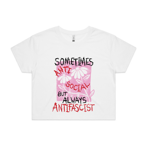 Always Antifascist Tee by Lonely Kids Club. All clothing from our T-shirts to our shorts and hoodies are ethically made, and printed packed and shipped from Sydney.