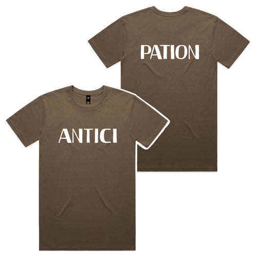 Anticipation Tee by Lonely Kids Club. All clothing from our T-shirts to our shorts and hoodies are ethically made, and printed packed and shipped from Sydney.