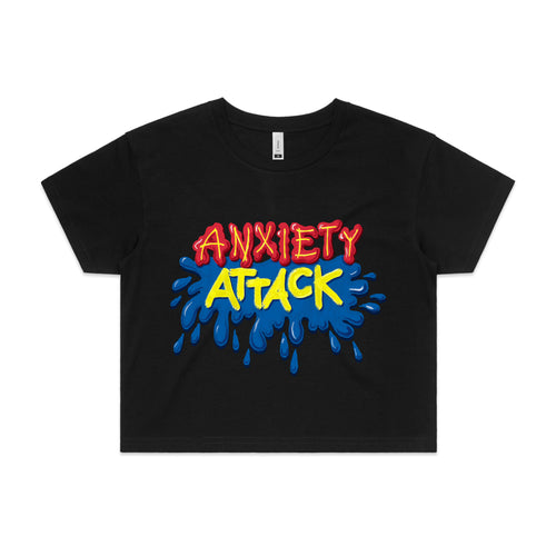 Anxiety Attack Tee by Lonely Kids Club. All clothing from our T-shirts to our shorts and hoodies are ethically made, and printed packed and shipped from Sydney.