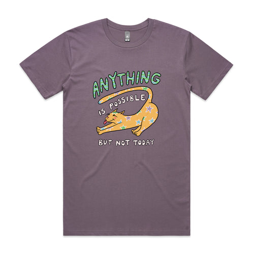 Anything Is Possible Tee by Lonely Kids Club. All clothing from our T-shirts to our shorts and hoodies are ethically made, and printed packed and shipped from Sydney.