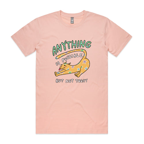 Anything Is Possible Tee by Lonely Kids Club. All clothing from our T-shirts to our shorts and hoodies are ethically made, and printed packed and shipped from Sydney.
