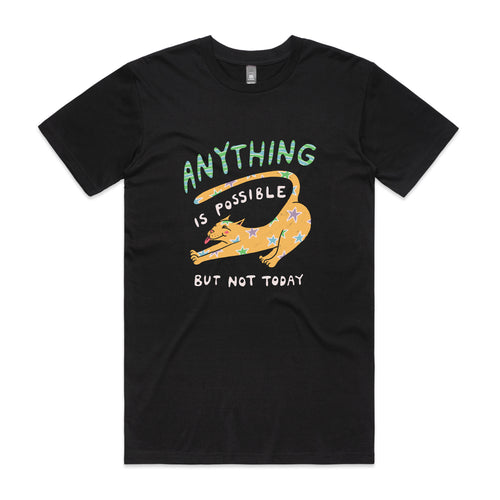 Anything Is Possible Tee by Lonely Kids Club. All clothing from our T-shirts to our shorts and hoodies are ethically made, and printed packed and shipped from Sydney.