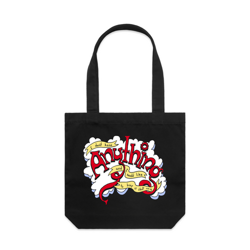 Don't Know Anything Tote by Lonely Kids Club. All clothing from our T-shirts to our shorts and hoodies are ethically made, and printed packed and shipped from Sydney.