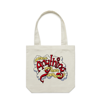 Don't Know Anything Tote by Lonely Kids Club. All clothing from our T-shirts to our shorts and hoodies are ethically made, and printed packed and shipped from Sydney.