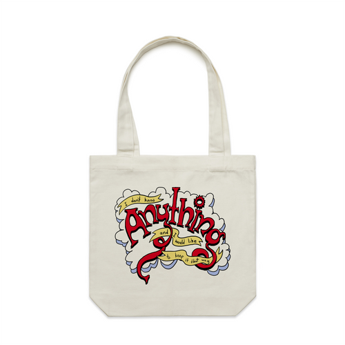 Don't Know Anything Tote by Lonely Kids Club. All clothing from our T-shirts to our shorts and hoodies are ethically made, and printed packed and shipped from Sydney.