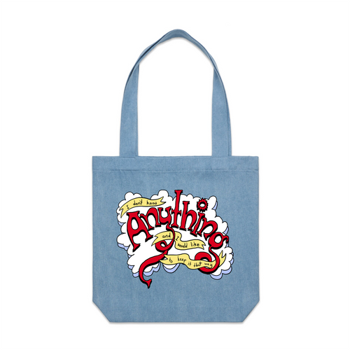 Don't Know Anything Tote by Lonely Kids Club. All clothing from our T-shirts to our shorts and hoodies are ethically made, and printed packed and shipped from Sydney.