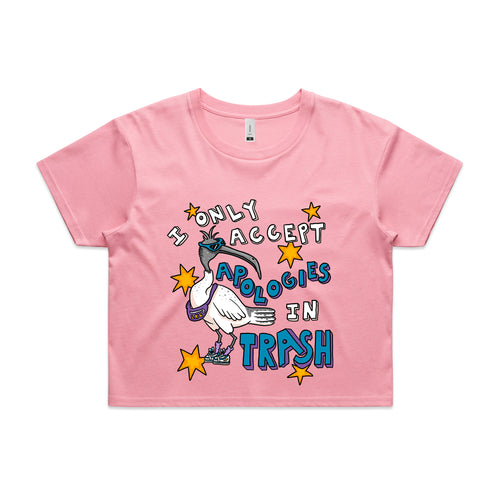 Apologies In Trash Tee by Lonely Kids Club. All clothing from our T-shirts to our shorts and hoodies are ethically made, and printed packed and shipped from Sydney.