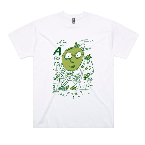 Apples Tee by Lonely Kids Club. All clothing from our T-shirts to our shorts and hoodies are ethically made, and printed packed and shipped from Sydney.